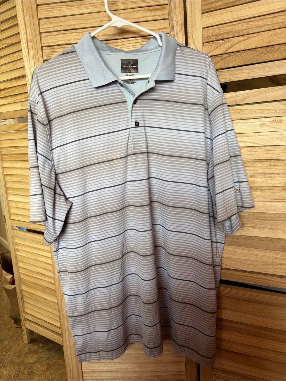 Greg Norman for Tasso Elba L
Striped Polo XL